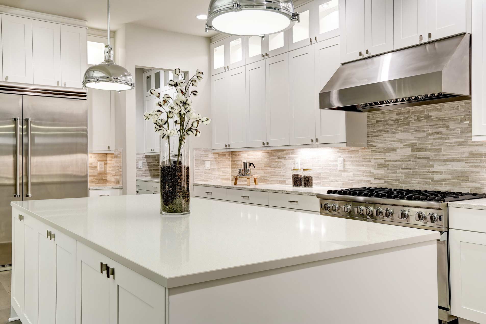 Miami White Quartz Silestone Surrey Marble Granite