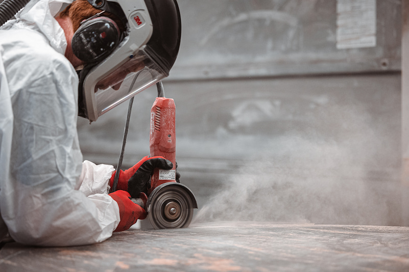 stone cutting at Surrey Marble and Granite