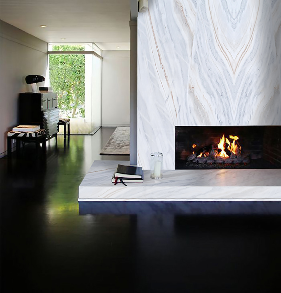 Marble fireplace