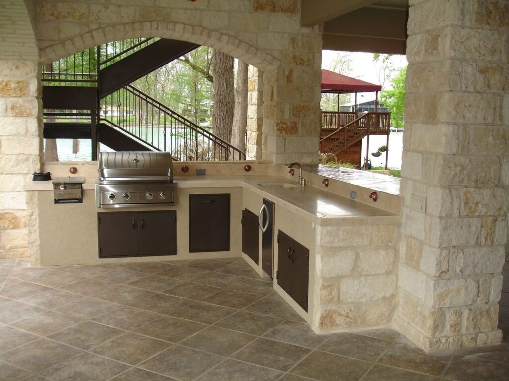 Outdoor stone kitchen