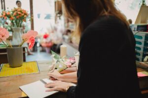 Woman drawing