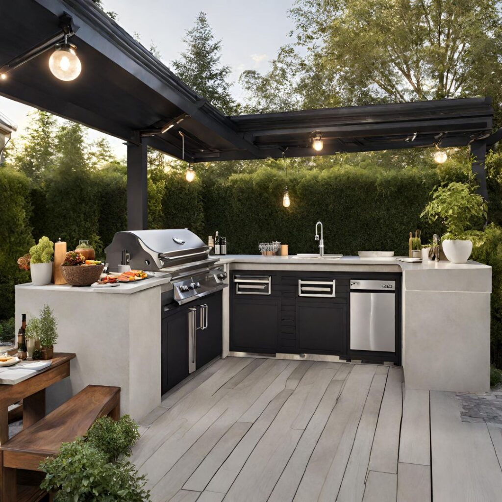 Outdoor bbq space
