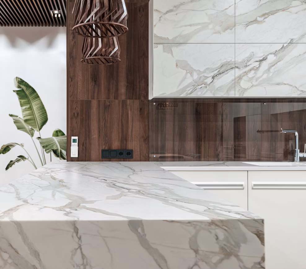Dekton Morpheus - White Veining with Dark Background