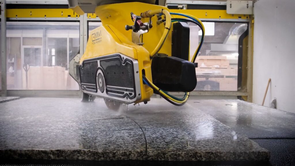 The GMM CNC machine cutting out a worktop