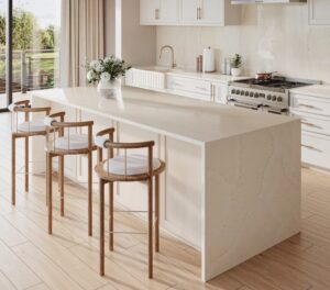 Dekton Kitchen Island with Stools