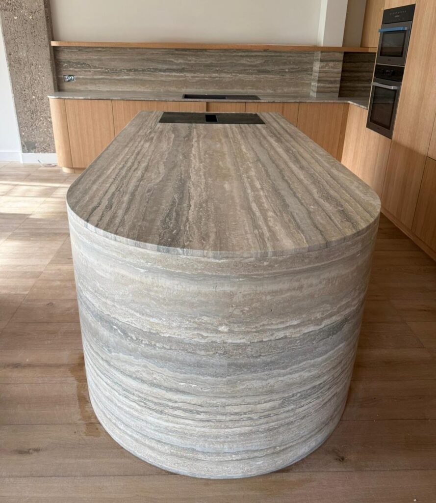 Travertine Kitchen Island